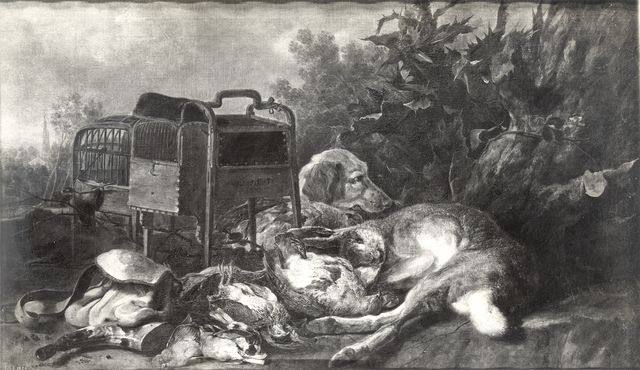 Mas, Adolf — Fyt, Jan. Dead game, with a dog — insieme